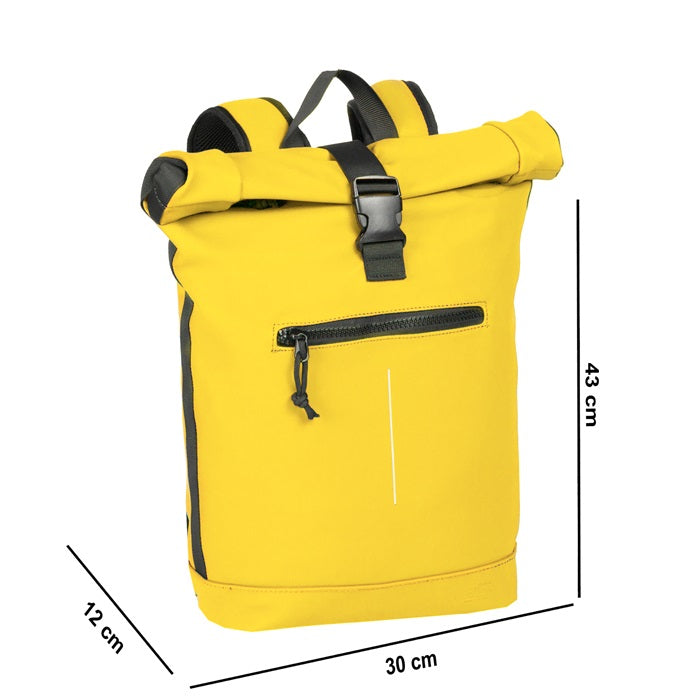Mart Geel Waterproof Rolltop Rugzak 15"