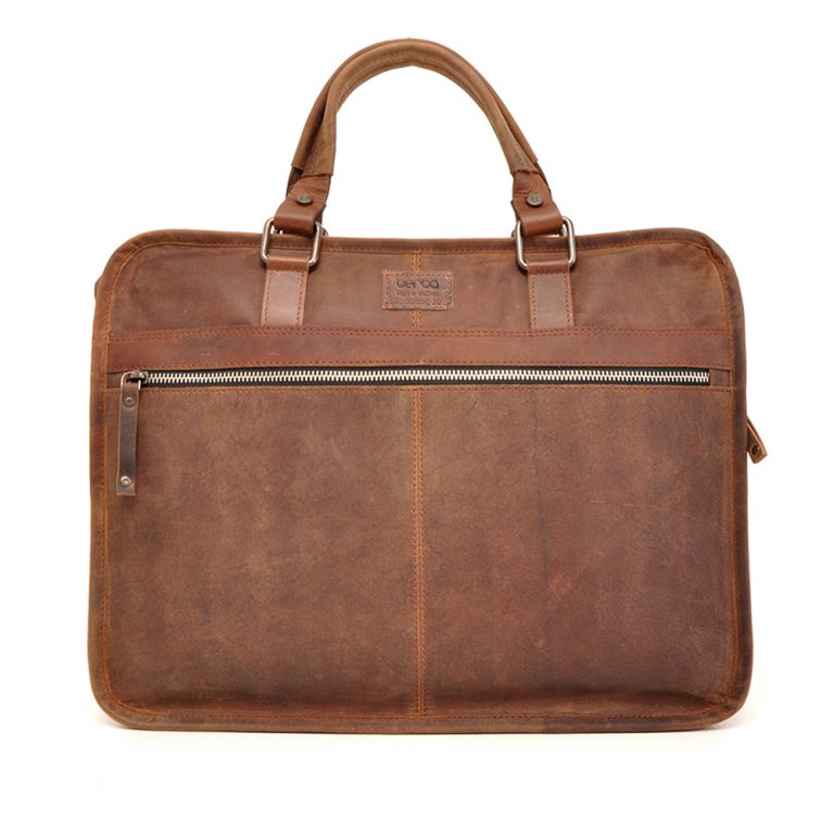 Berba Barbarossa Leren Laptoptas 826-129-71 Cognac