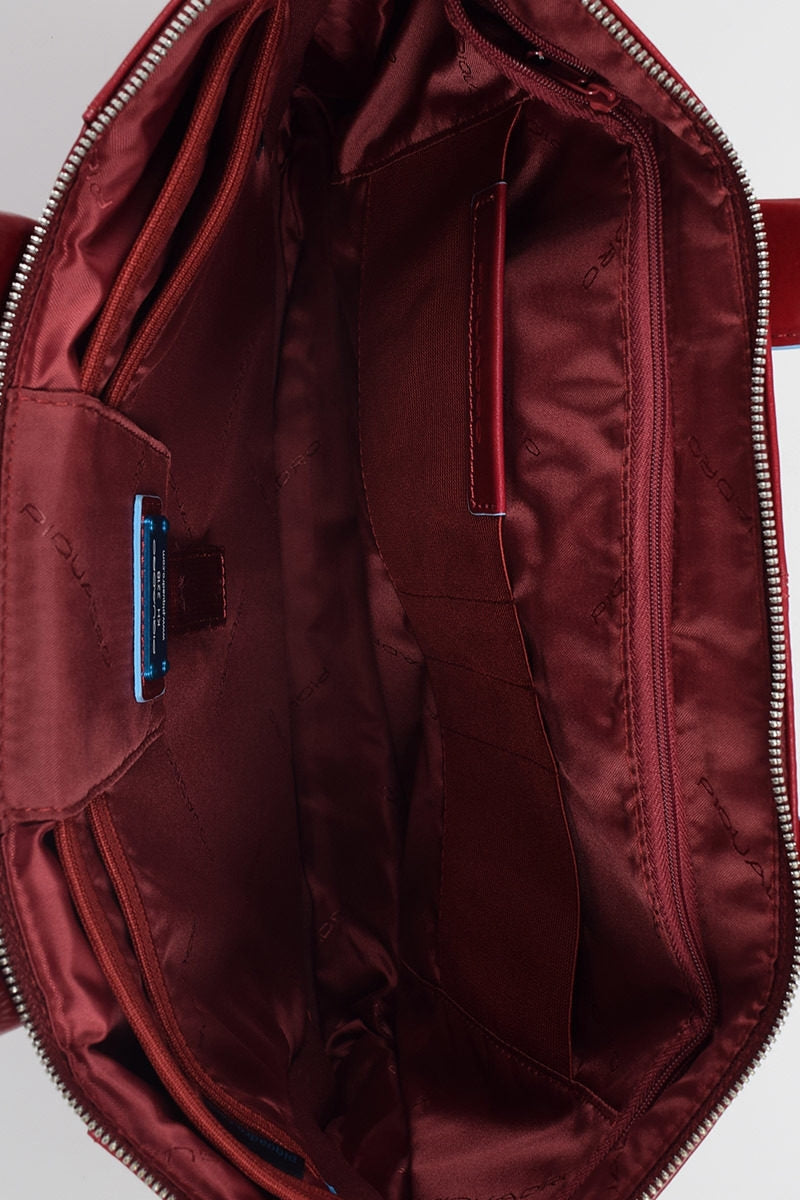 Piquadro-Blue Square Expandable Laptoptas 15.6" Rood