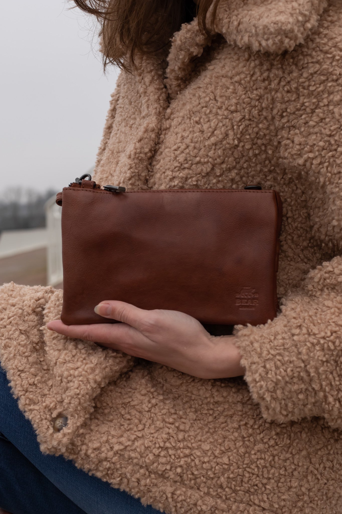 Bear Design Callisto Pelle Schoudertasje Uma Cognac