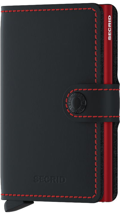 SECRID MINIWALLET MATTE BLACK-RED