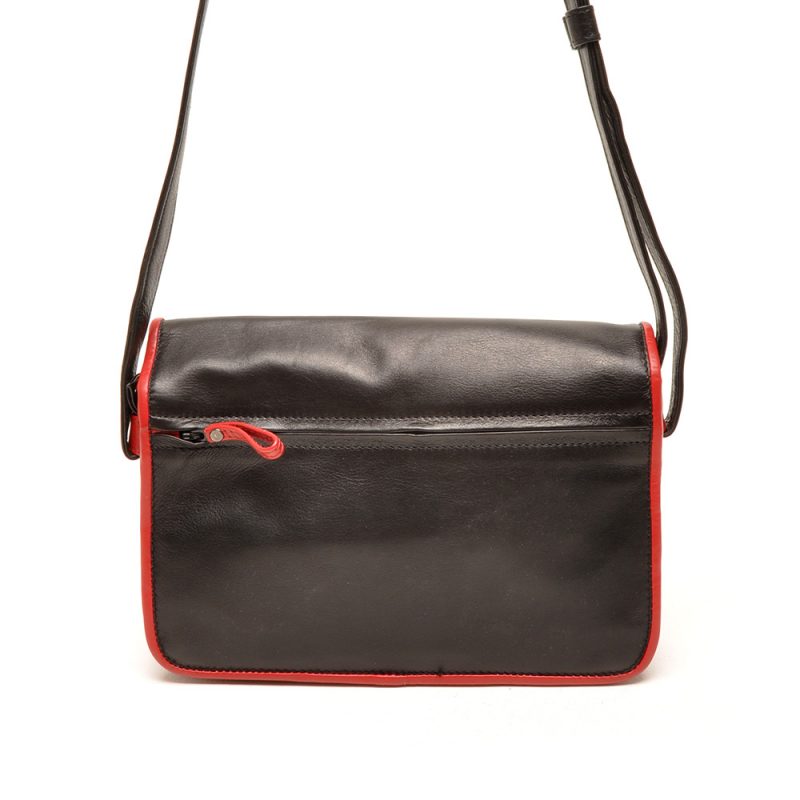 Berba Soft Overslagtas Middelmaat 005-517-Zwart-Rood